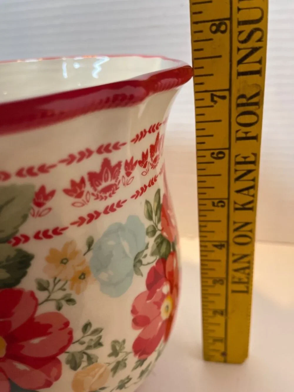 The Pioneer Woman Floral Utensil Holder Stoneware 7 Inches Dishwasher Safe